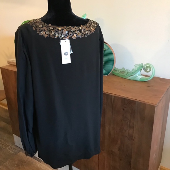 Dana Buchman Copper Jeweled Blouse - Picture 11 of 11